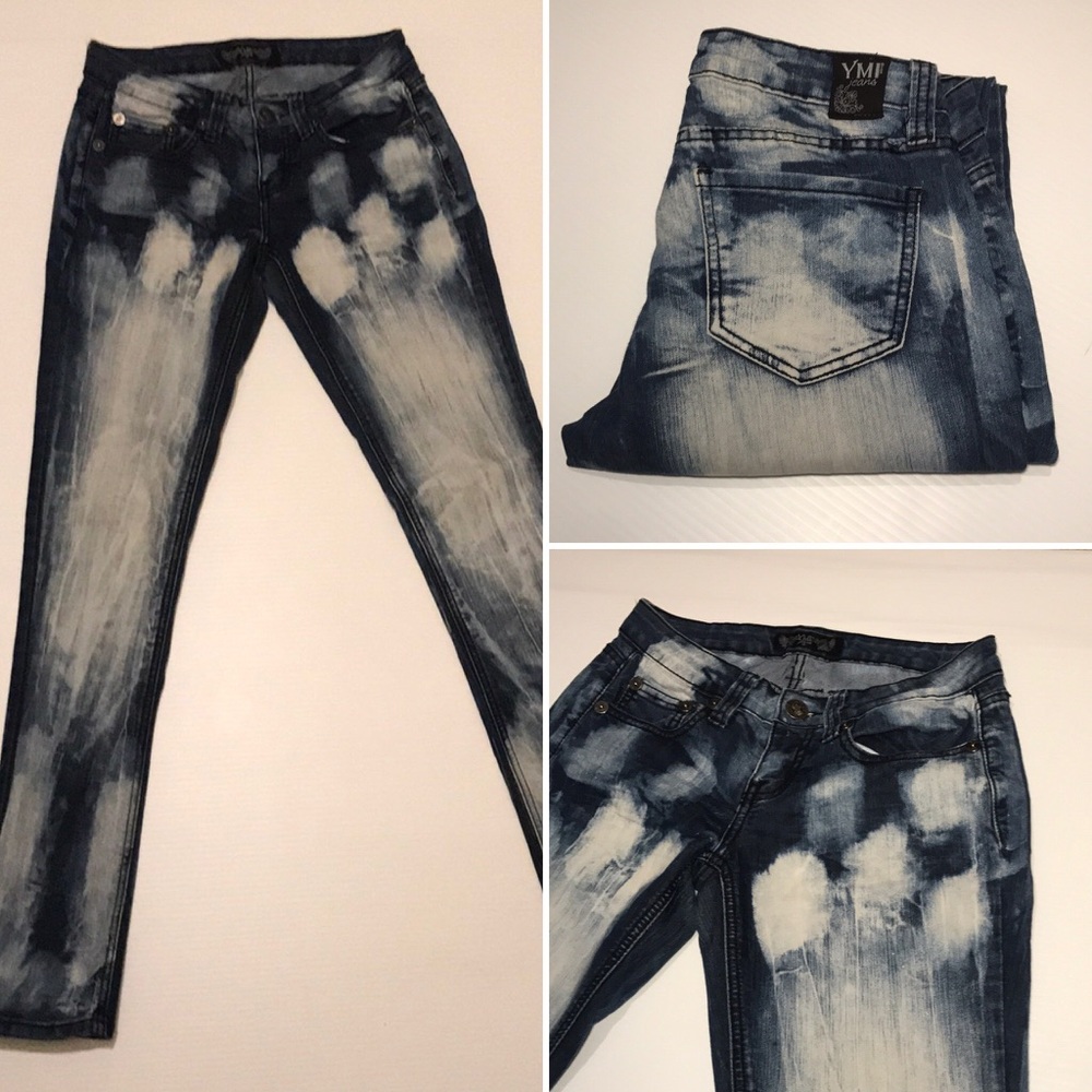 💖 Skinny Fit Bleached Jeans by YMI Jeans Size 1